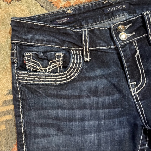 Vigoss Stretch Denim The Chelsea Slim Boot Cut Jeans Size 9/10 - Picture 3 of 11